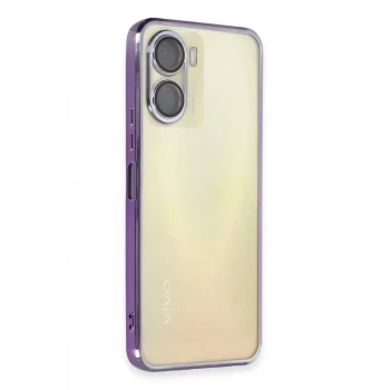 Newface Vivo Y16 Kılıf Razer Lensli Silikon - Mor