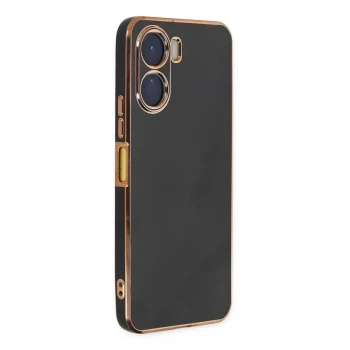 Newface Vivo Y16 Kılıf Volet Silikon - Siyah