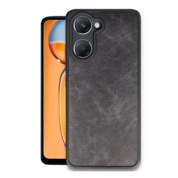 Newface Vivo Y18 Kılıf Aras Deri Kapak - Siyah