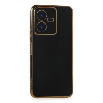 Newface Vivo Y22 2022 Kılıf Volet Silikon - Siyah