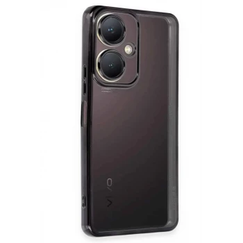 Newface Vivo Y27 Kılıf Razer Lensli Silikon - Siyah