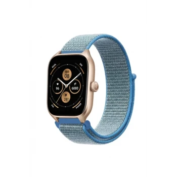 Newface Watch 22mm Hasırlı Cırtcırtlı Kordon - Turkuaz