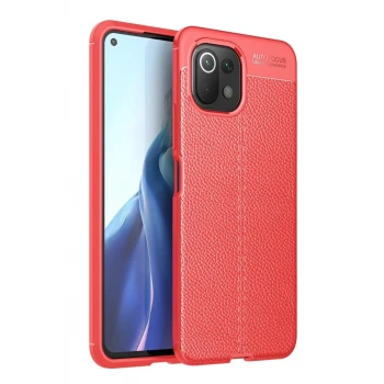 Newface Xiaomi Mİ 11 Lite Kılıf Auto Focus Kapak - Kırmızı