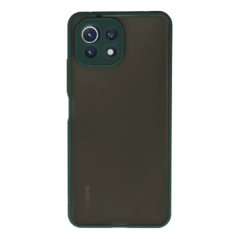 Newface Xiaomi Mİ 11 Lite Kılıf Montreal Silikon Kapak - Yeşil
