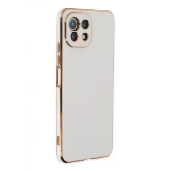 Newface Xiaomi Mİ 11 Lite Kılıf Volet Silikon - Beyaz