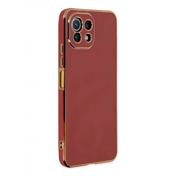 Newface Xiaomi Mİ 11 Lite Kılıf Volet Silikon - Kırmızı