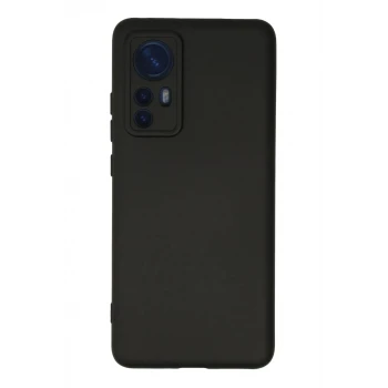Newface Xiaomi Mi 12 Kılıf Nano içi Kadife Silikon - Siyah