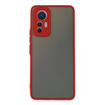 Newface Xiaomi Mi 12 Lite Kılıf Montreal Silikon Kapak - Kırmızı