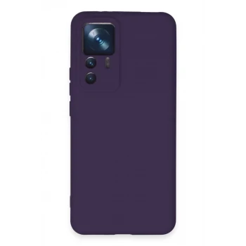 Newface Xiaomi Mi 12T Pro Kılıf Nano içi Kadife Silikon - Mor