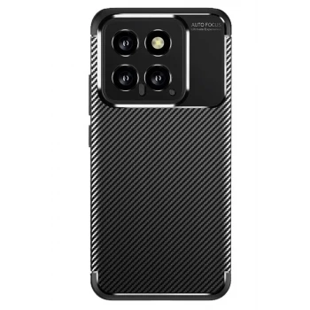 Newface Xiaomi Mi 14T Kılıf Auto Focus Karbon Kapak - Siyah