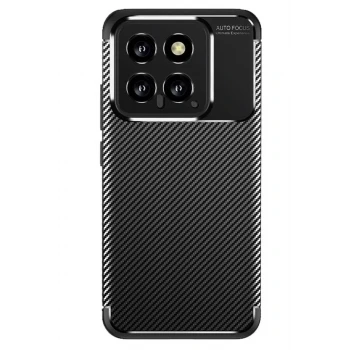 Newface Xiaomi Mi 14T Kılıf Auto Focus Karbon Kapak - Siyah