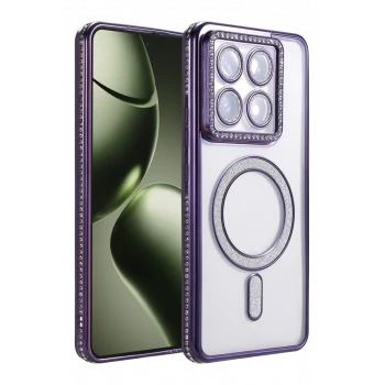 Newface Xiaomi Mi 14T Pro Joke Simli Magneticsafe Kılıf - Derin Mor