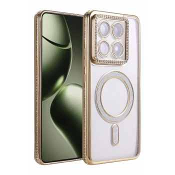 Newface Xiaomi Mi 14T Pro Joke Simli Magneticsafe Kılıf - Gold