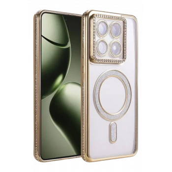 Newface Xiaomi Mi 14T Pro Joke Simli Magneticsafe Kılıf - Gold