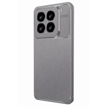 Newface Xiaomi Mi 15 Kılıf Auto Focus Karbon Kapak - Gri