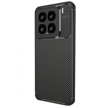 Newface Xiaomi Mi 15 Kılıf Auto Focus Karbon Kapak - Siyah
