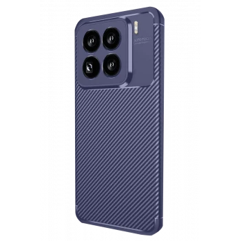 Newface Xiaomi Mi 15 Pro Kılıf Auto Focus Karbon Kapak - Lacivert