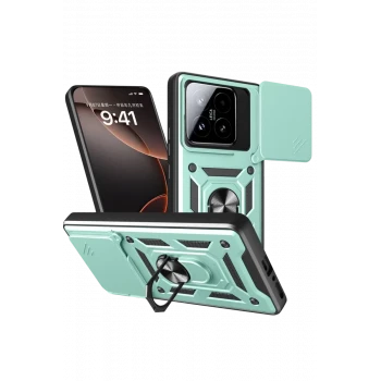 Newface Xiaomi Mi 15T Pars Lens Yüzüklü Silikon - Yeşil