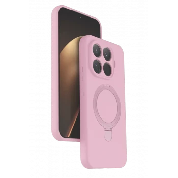Newface Xiaomi Mi 15T Pro Regal Magsafe Standlı Kapak - Açık Pembe
