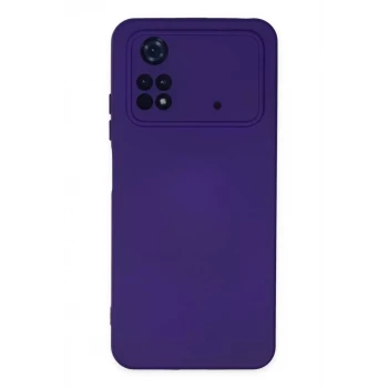 Newface Xiaomi Poco M4 Pro 4G Kılıf Nano içi Kadife Silikon - Mor