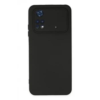 Newface Xiaomi Poco M4 Pro 4G Kılıf Nano içi Kadife Silikon - Siyah