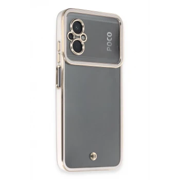 Newface Xiaomi Poco M5 Kılıf Liva Lens Silikon - Beyaz