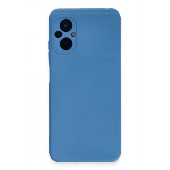 Newface Xiaomi Poco M5 Kılıf Nano içi Kadife Silikon - Mavi