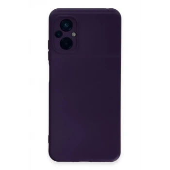 Newface Xiaomi Poco M5 Kılıf Nano içi Kadife Silikon - Mor