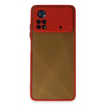 Newface Xiaomi Poco X4 Pro 5G Kılıf Montreal Silikon Kapak - Kırmızı