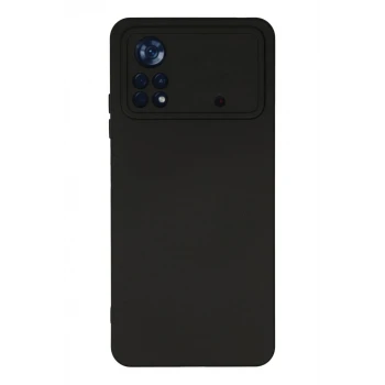 Newface Xiaomi Poco X4 Pro 5G Kılıf Nano içi Kadife Silikon - Siyah
