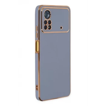 Newface Xiaomi Poco X4 Pro 5G Kılıf Volet Silikon - Mavi