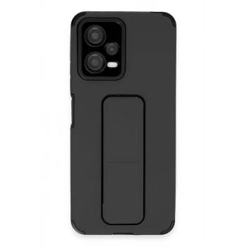 Newface Xiaomi Poco X5 5G Kılıf Mega Standlı Silikon - Siyah