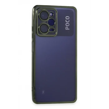 Newface Xiaomi Poco X5 Pro 5G Kılıf Razer Lensli Silikon - Yeşil