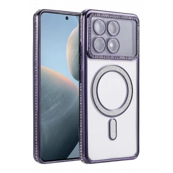 Newface Xiaomi Poco X6 Pro Joke Simli Magneticsafe Kılıf - Derin Mor