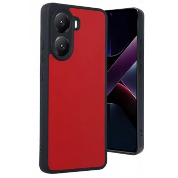 Newface Xiaomi Poco X7 Pro Kılıf Aras Deri Kapak - Kırmızı