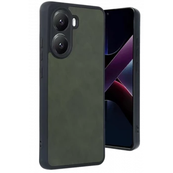 Newface Xiaomi Poco X7 Pro Kılıf Aras Deri Kapak - Koyu Yeşil