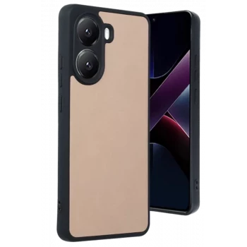 Newface Xiaomi Poco X7 Pro Kılıf Aras Deri Kapak - Pudra