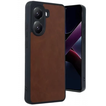 Newface Xiaomi Poco X7 Pro Kılıf Aras Deri Kapak - Taba