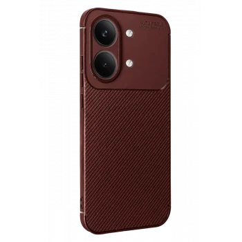 Newface Xiaomi Poco X8 Pro Max Auto Focus Karbon Kapak - Bordo