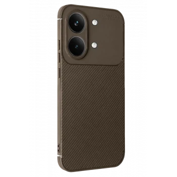 Newface Xiaomi Poco X8 Pro Max Auto Focus Karbon Kapak - Kahverengi