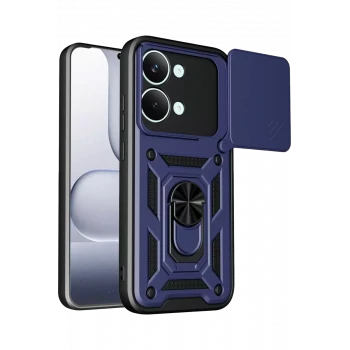 Newface Xiaomi Poco X8 Pro Max Pars Lens Yüzüklü Silikon - Lacivert
