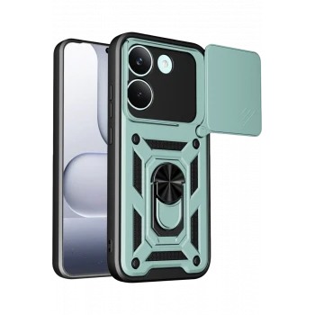 Newface Xiaomi Poco X8 Pro Pars Lens Yüzüklü Silikon - Yeşil