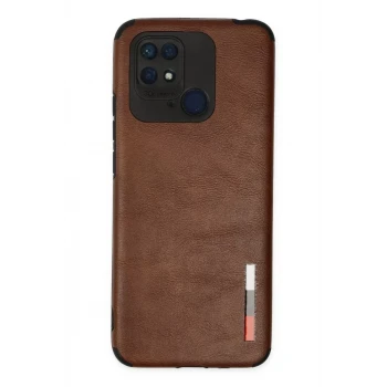 Newface Xiaomi Redmi 10C Kılıf Loop Deri Silikon - Kahverengi