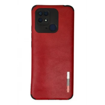 Newface Xiaomi Redmi 10C Kılıf Loop Deri Silikon - Kırmızı