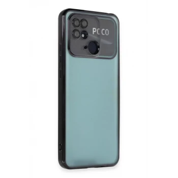 Newface Xiaomi Redmi 10C Kılıf Razer Lensli Silikon - Siyah