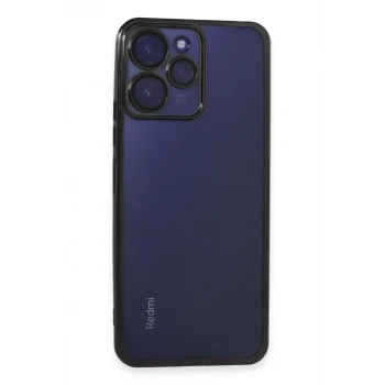 Newface Xiaomi Redmi 12 Kılıf Razer Lensli Silikon - Siyah