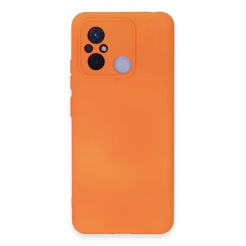 Newface Xiaomi Redmi 12C Kılıf Nano içi Kadife Silikon - Turuncu