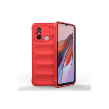 Newface Xiaomi Redmi 12C Kılıf Optimum Silikon - Kırmızı
