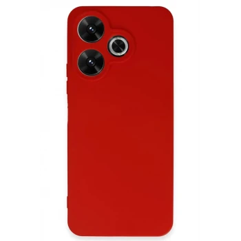 Newface Xiaomi Redmi 13 4G Kılıf First Silikon - Kırmızı