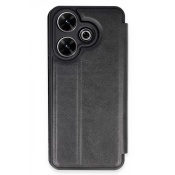 Newface Xiaomi Redmi 13 4G Kılıf Flip Cover - Siyah